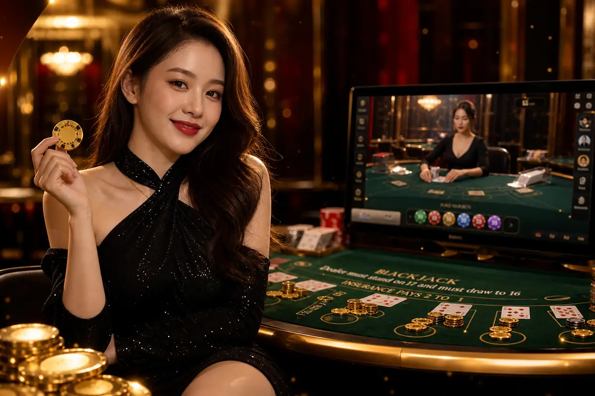 shwecasino Live Baccarat ဒီလာနှင့် ကစားနေသောမြင်ကွင်း